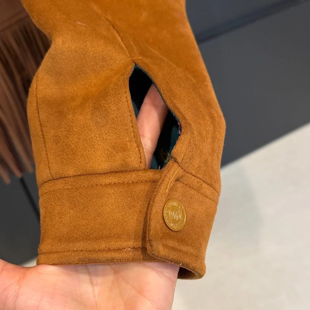 MOTHER Brown Leather Fringe Jacket - Picture 7 of 7